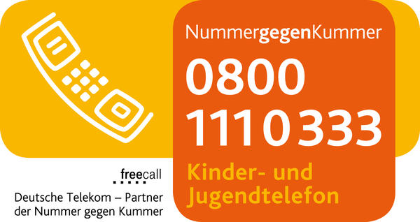 Logo Kinder- und Jugendtelefon Nummer gegen Kummer